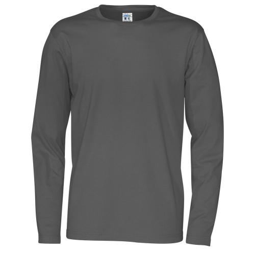 Longsleeve shirt man antraciet,l