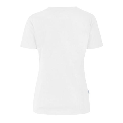 T-shirt V-hals dames slim fit wit,l