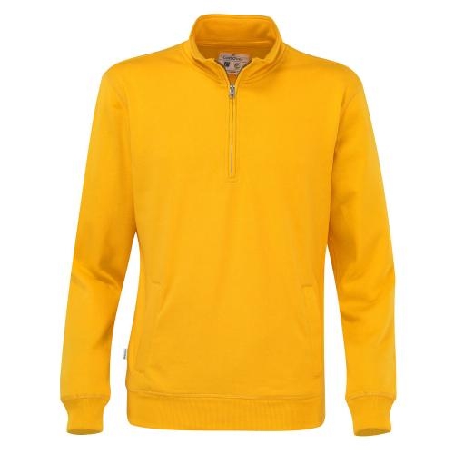 Cottover half zip unisex sweater geel,l