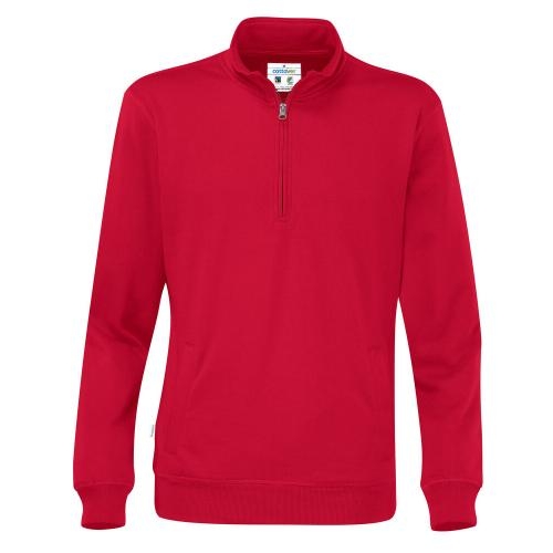 Cottover half zip unisex sweater rood,l