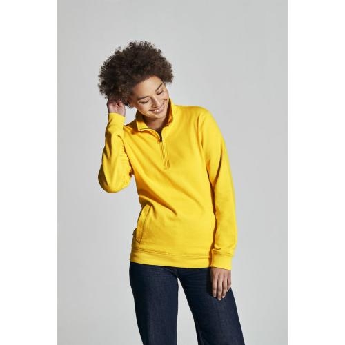 Cottover half zip unisex sweater roze,l