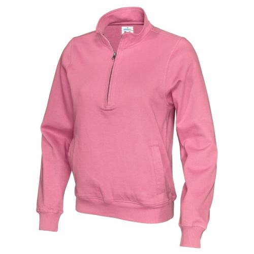Cottover half zip unisex sweater roze,l