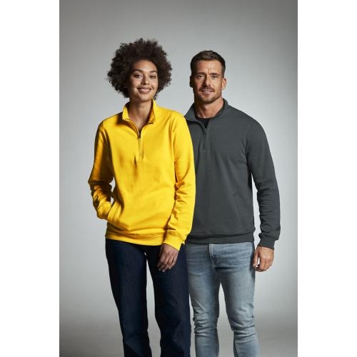 Cottover half zip unisex sweater roze,l
