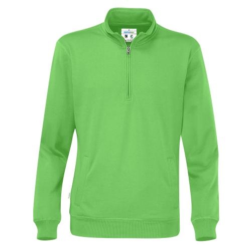 Cottover half zip unisex sweater groen,l
