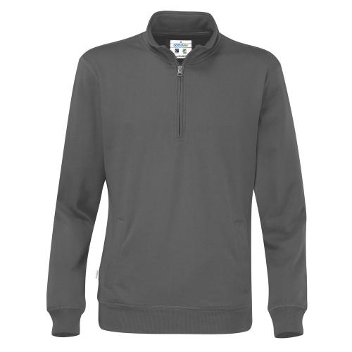Cottover half zip unisex sweater antraciet,l