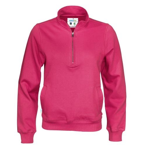 Cottover half zip unisex sweater fuchsia,l
