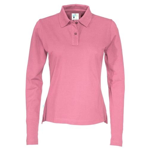 Longsleeve polo dames roze,l
