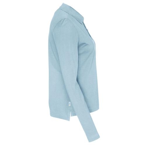 Longsleeve polo dames lichtblauw,l