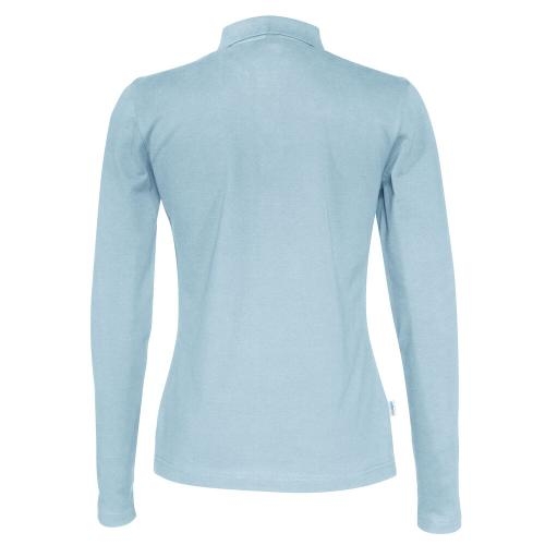 Longsleeve polo dames lichtblauw,l