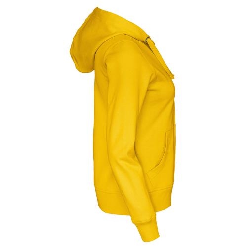 Cottover full zip hoodie dames geel,l