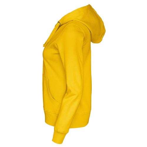 Cottover full zip hoodie dames geel,l