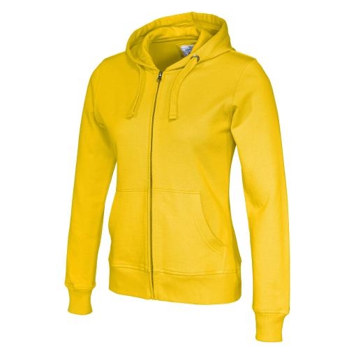 Cottover full zip hoodie dames geel,l