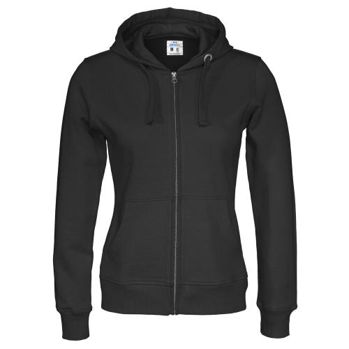 Cottover full zip hoodie dames zwart,l