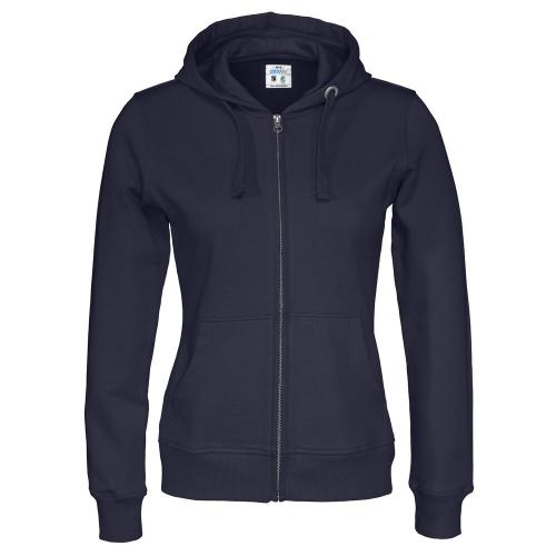 Cottover full zip hoodie dames navy,l