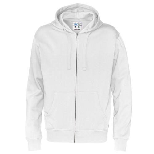 Cottover full zip hoodie heren wit,l