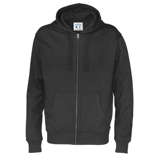Cottover full zip hoodie heren zwart,l