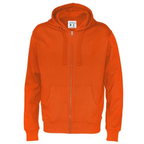 Cottover full zip hoodie heren oranje,l