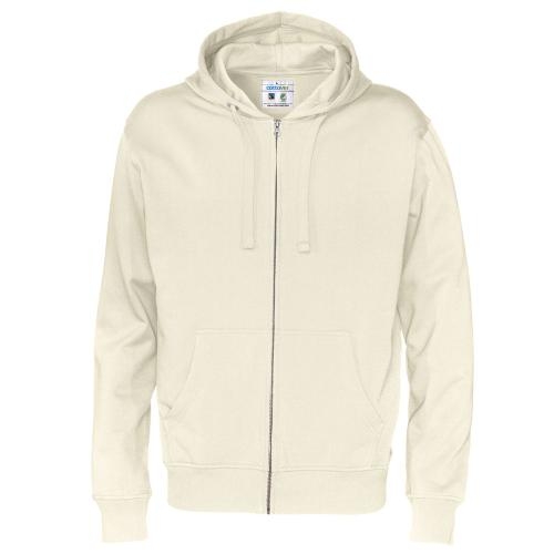 Cottover full zip hoodie heren ecru,l
