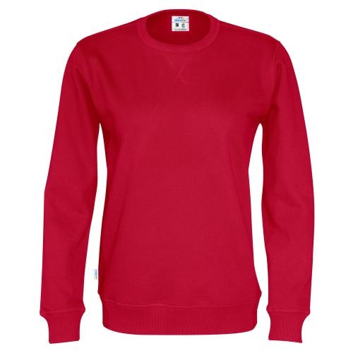 Cottover crew neck unisex rood,l