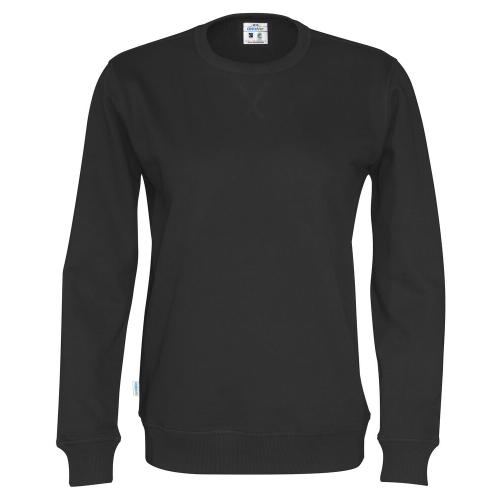 Cottover crew neck unisex zwart,l