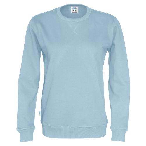 Cottover crew neck unisex lichtblauw,l