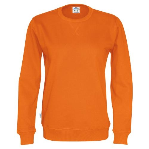 Cottover crew neck unisex oranje,l