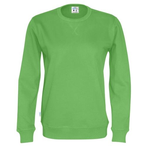 Cottover crew neck unisex groen,l