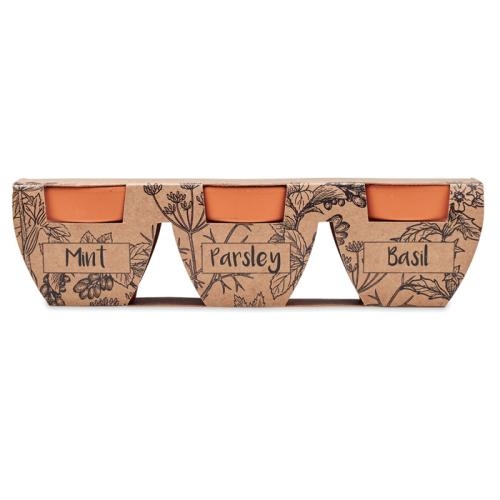 Kruidenpotjes set van 3 Flowerpot hout