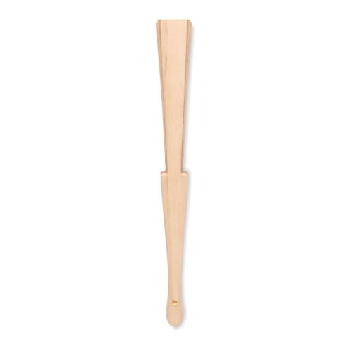 Houten waaier Fanny | kurken doek beige