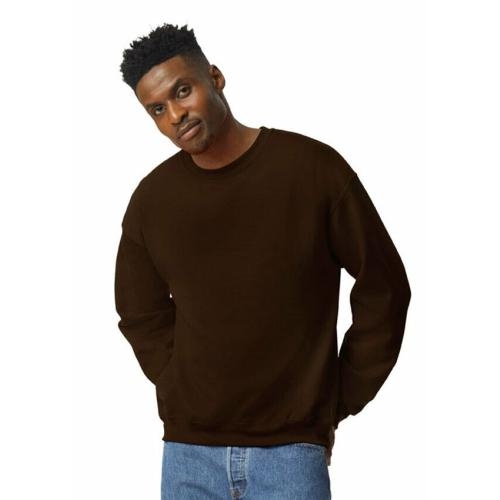 Gildan basic sweater dark chocolate,l