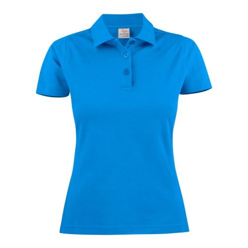 Polo pique surflady oceaan blauw,l