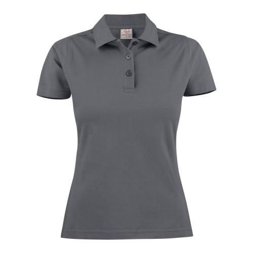 Polo pique surflady staalgrijs,l