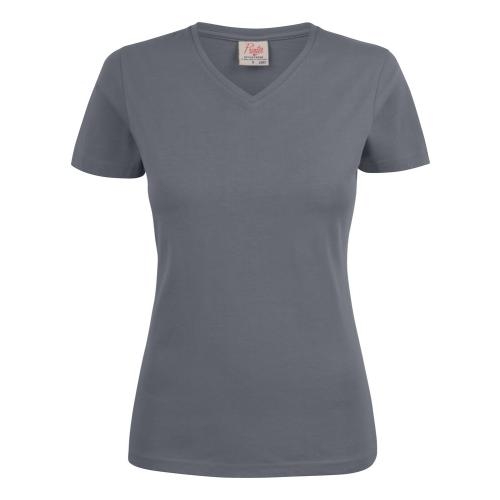 Printer Heavy V Lady T-Shirt staalgrijs,l
