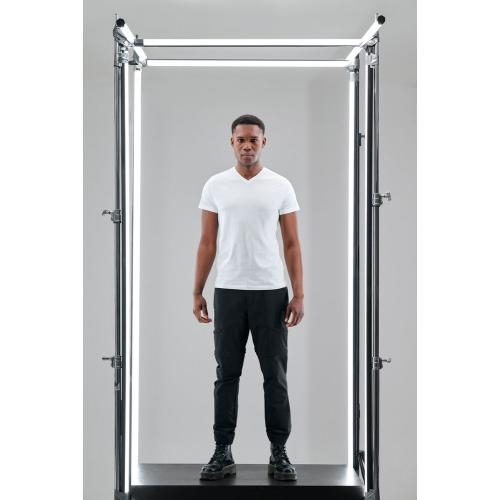 printer heavy v t-shirt wit,l