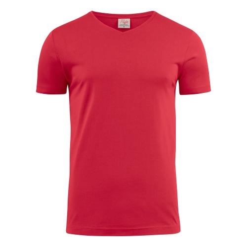 printer heavy v t-shirt rood,l