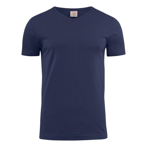 printer heavy v t-shirt navy,l