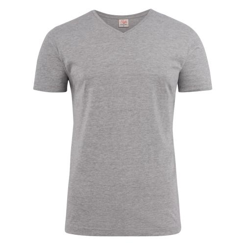 printer heavy v t-shirt grijs gemeleerd,l