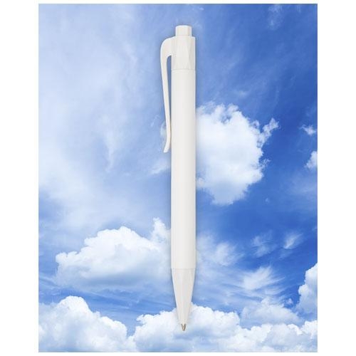 Corn plastic balpen Terra wit