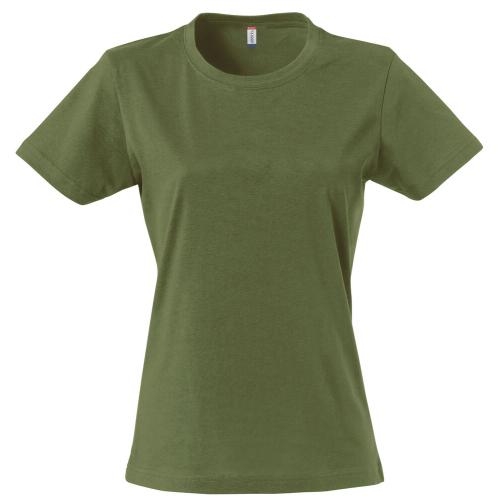 Basic dames shirt army green,l