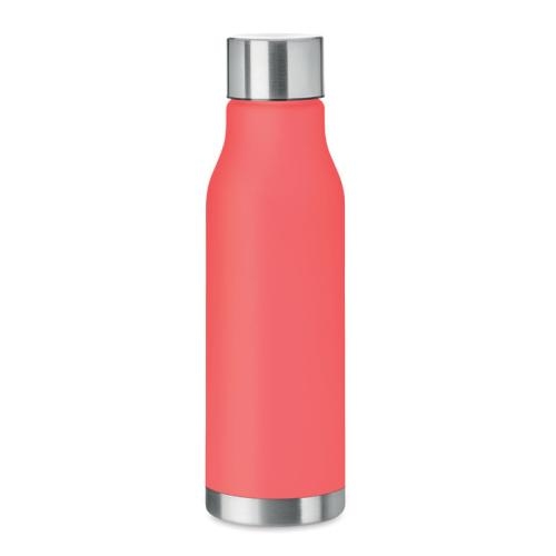 Lekvrije RPET drinkfles 600 ml transparant rood