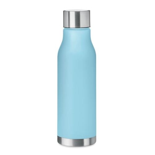 Lekvrije RPET drinkfles 600 ml transparant lichtblauw
