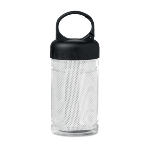 Drinkfles met handdoek wit