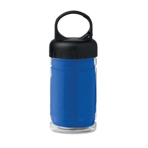 Drinkfles met handdoek royal blue