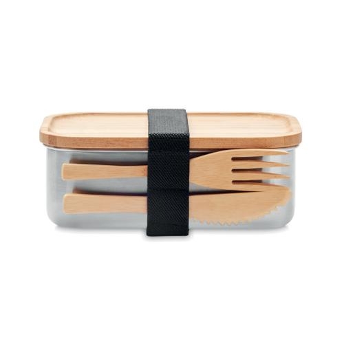 RVS Lunchbox 600ML Savanna hout