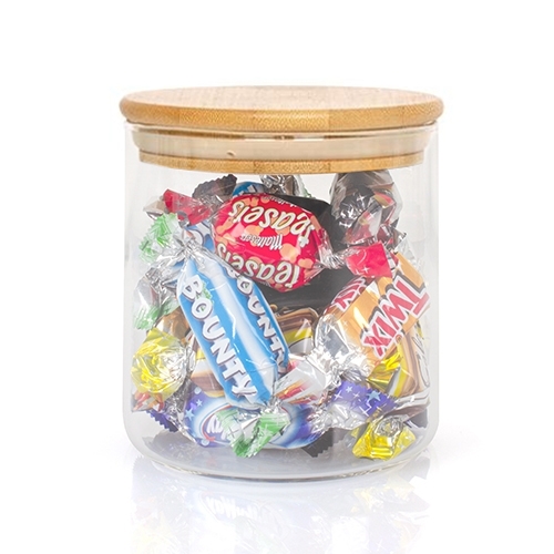 Glazen snoeppot celebrations standaard
