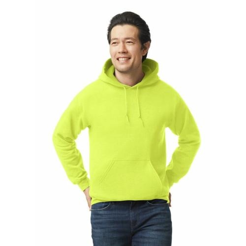 Gildan hooded sweater unisex safety green,l