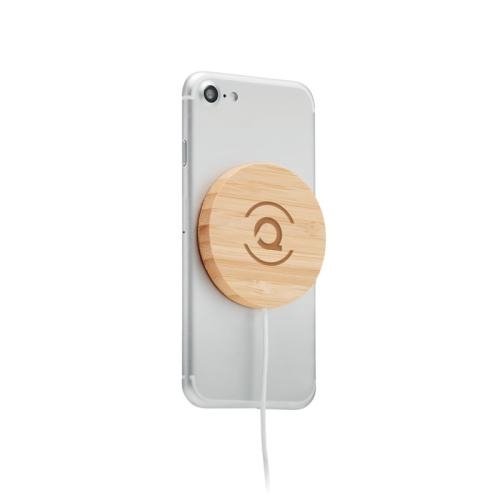 Magnetische draadloze oplader Rundo mag hout