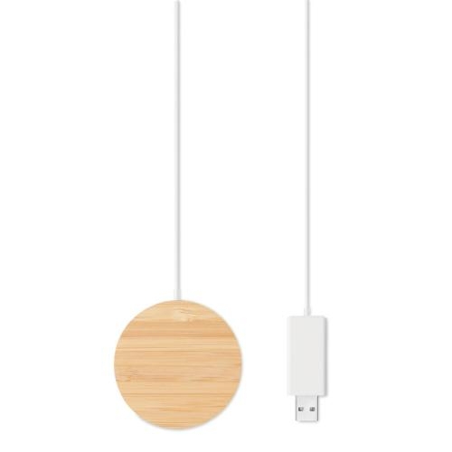 Magnetische draadloze oplader Rundo mag hout
