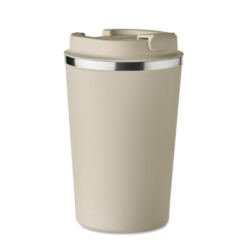 Dubbelwandige drinkbeker Brace beige