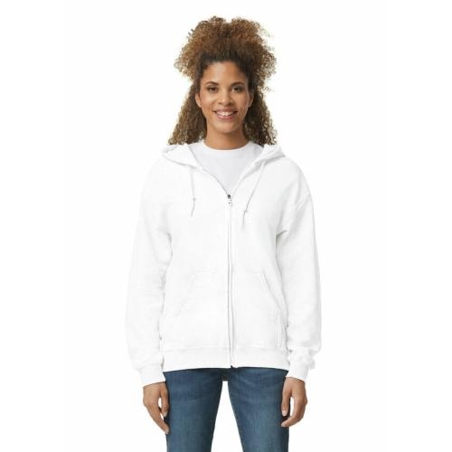 Unisex hooded zip sweater wit,l